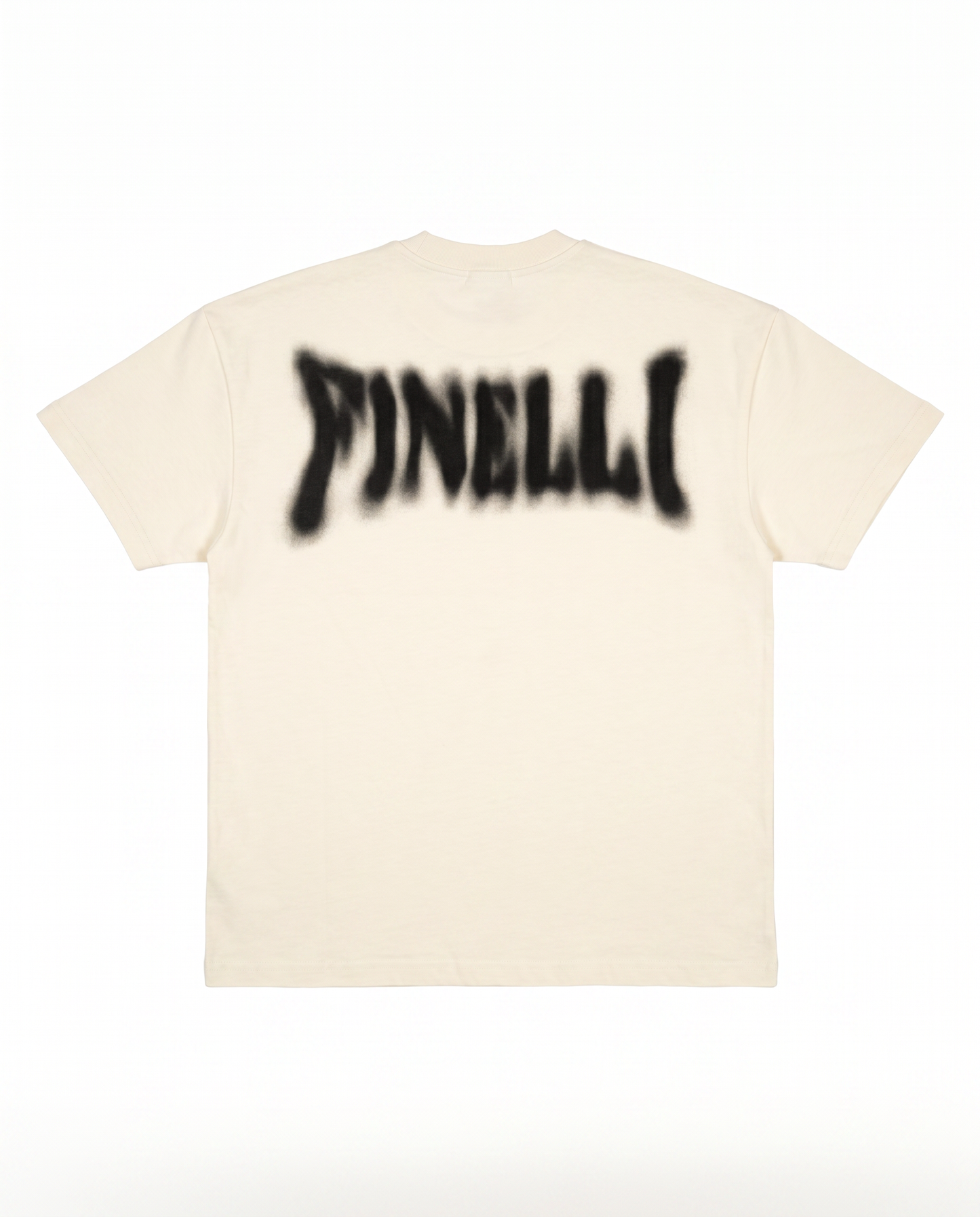 FINELLI Distorted  Logo Cream T-Shirt