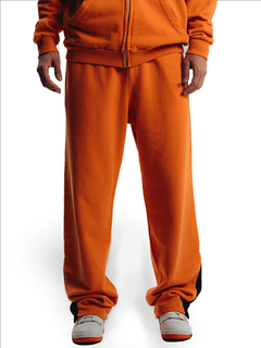 Baggy Sweatpants Orange – FINELLI baggy sweatpants men, front view