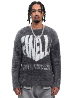 Heart Mohair Sweater – FINELLI knit sweater, back view