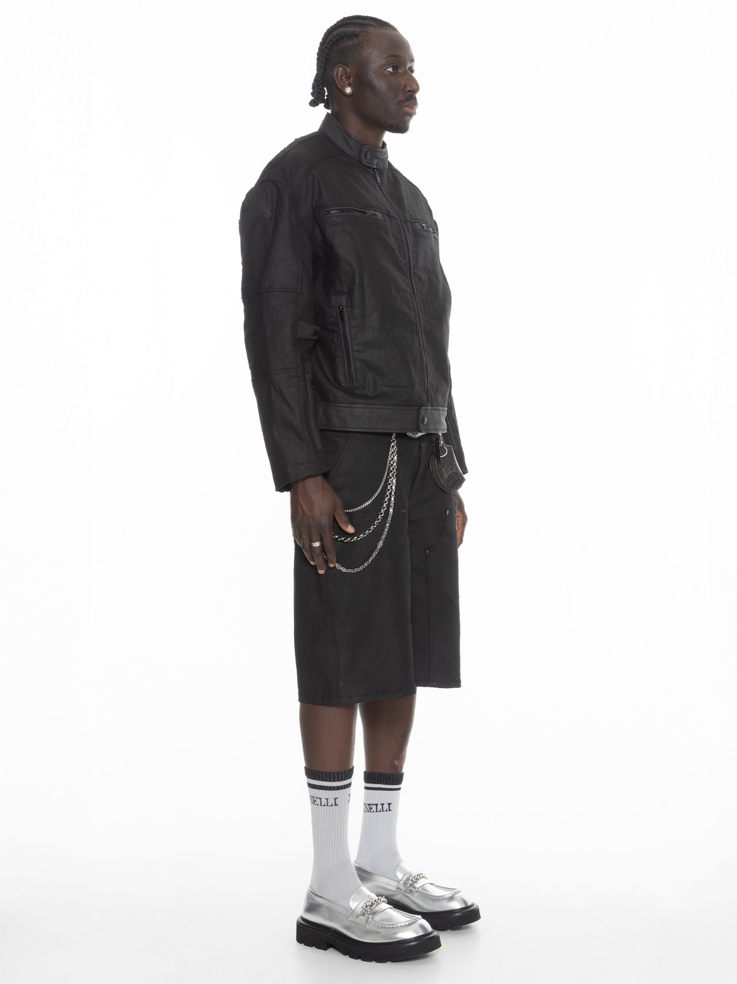 FINELLI Waxed Denim Shorts