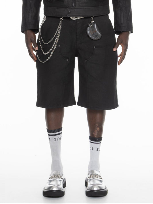 FINELLI Waxed Denim Shorts