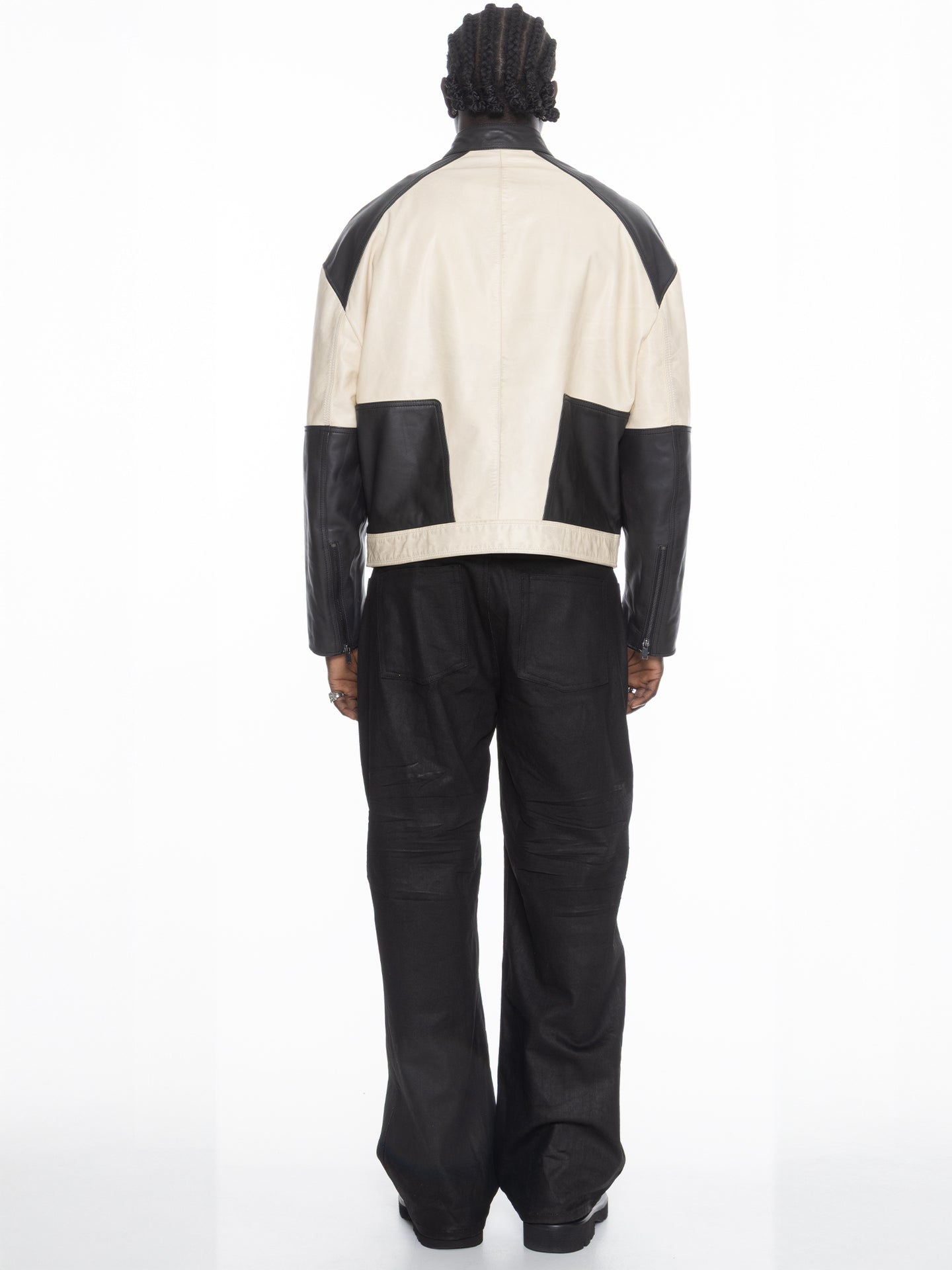 Leather Racer Jacket – FINELLI genuine leather jacket men, detail 2