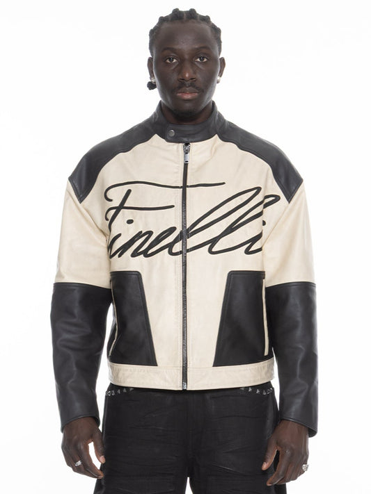 FINELLI Leather Racer Jacket