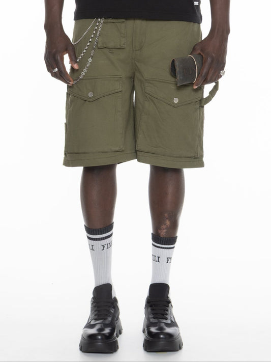 FINELLI Olive Cargo Shorts