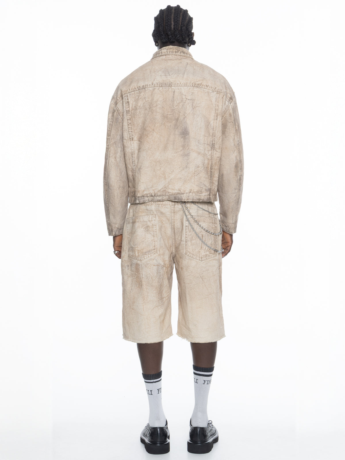 Mud Wash Carpenter Shorts – FINELLI oversized shorts, detail 2