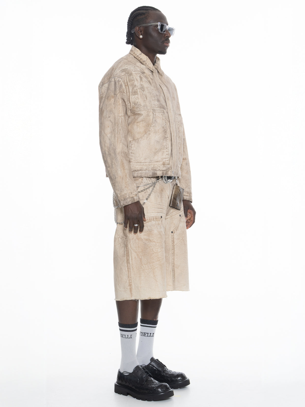 Mud Wash Carpenter Shorts – FINELLI oversized shorts, detail 3