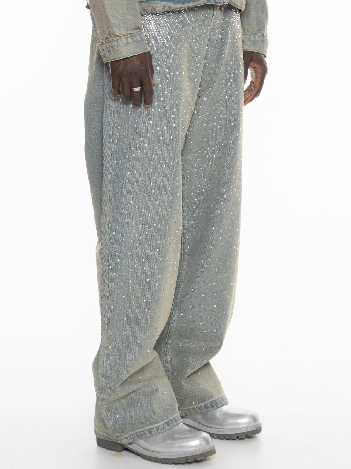 Diamond Denim Pants Tinted – FINELLI baggy jeans men, detail 3