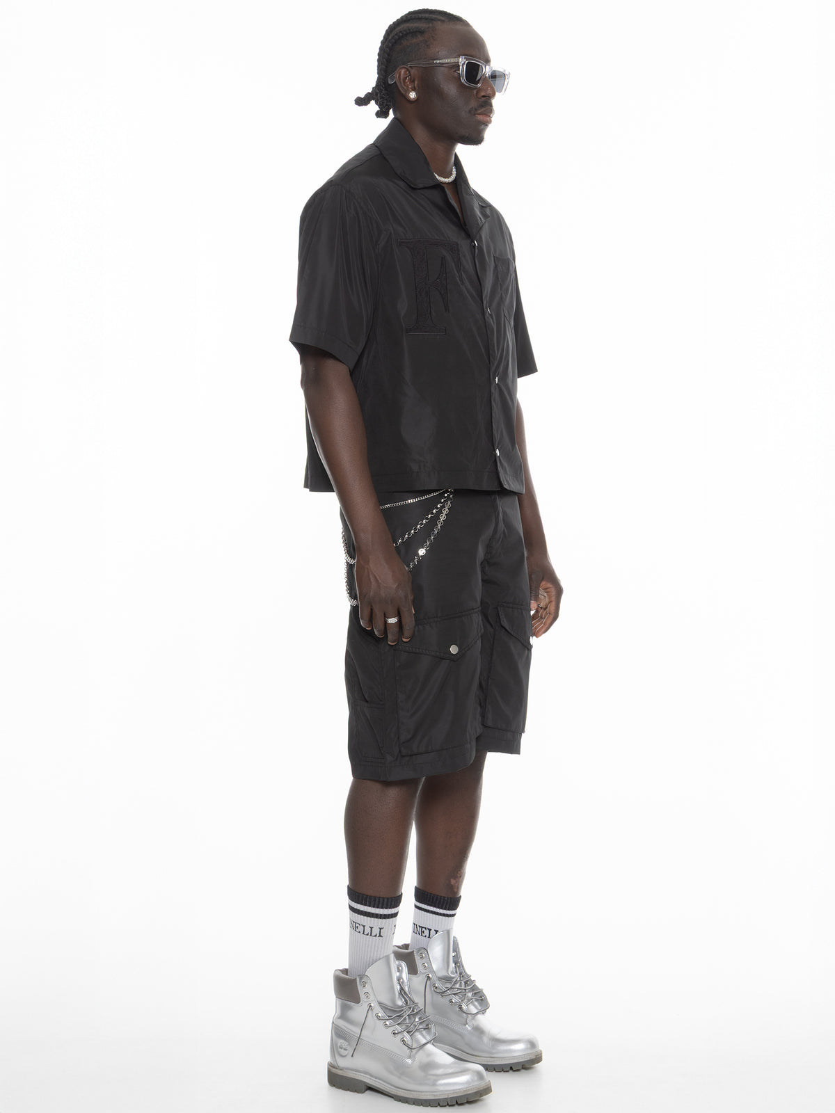 Nylon Cargo Shorts – FINELLI cargo shorts men, detail 2