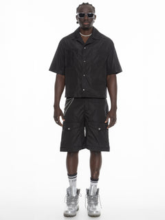 Nylon Summer Shirt – FINELLI oversized summer shirt, back view